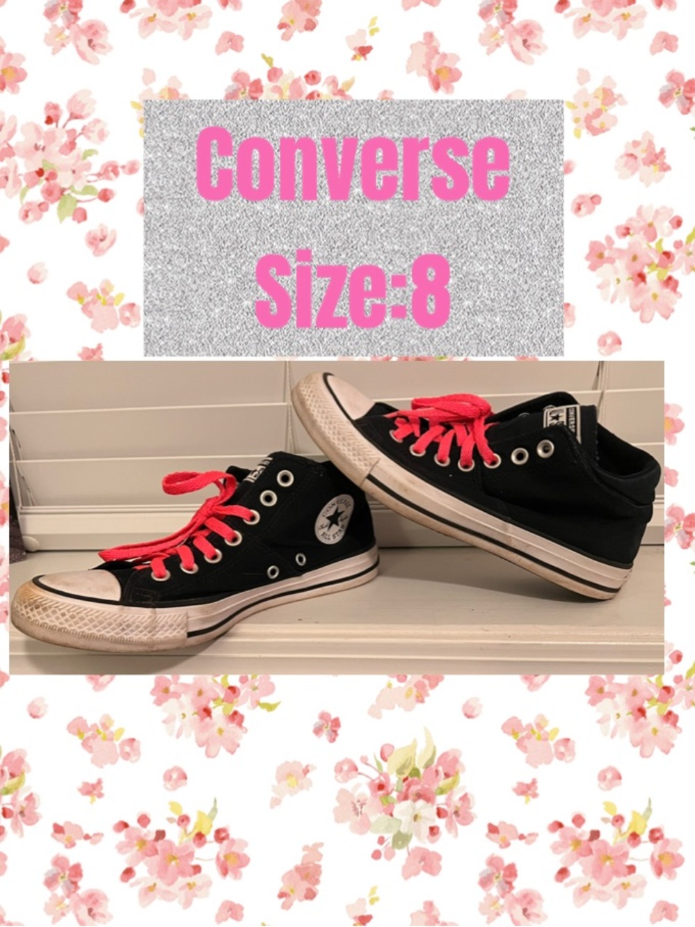 Converse Mid top sneakers size 8